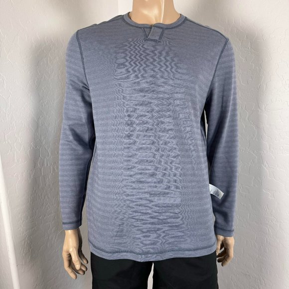 Tommy Bahama Reversible Striped Henley L/S Shirt Size M - Picture 1 of 14